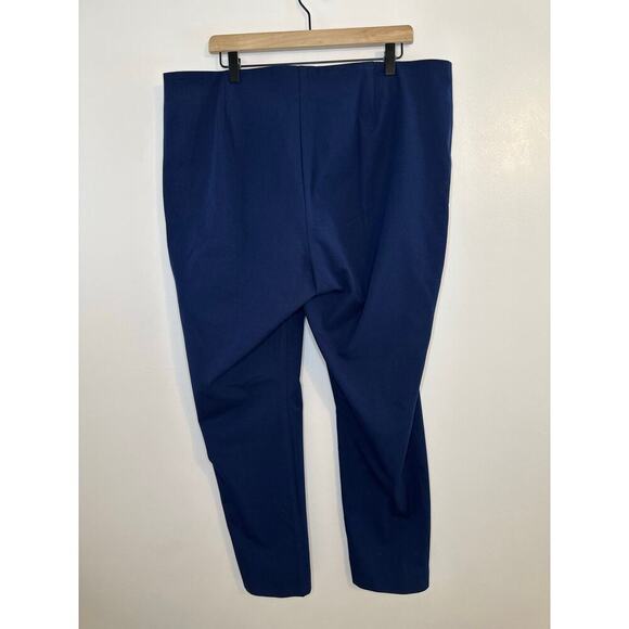 Ralph Lauren Womens Plus Navy High Waist Cotton Blend Ponte Work Legging Sze 18W - Picture 2 of 10